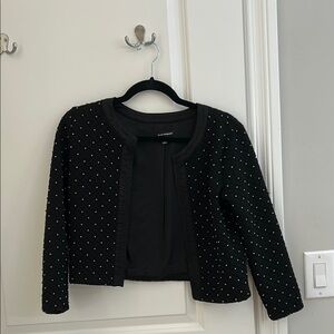 Club Monaco Black Beaded Blazer